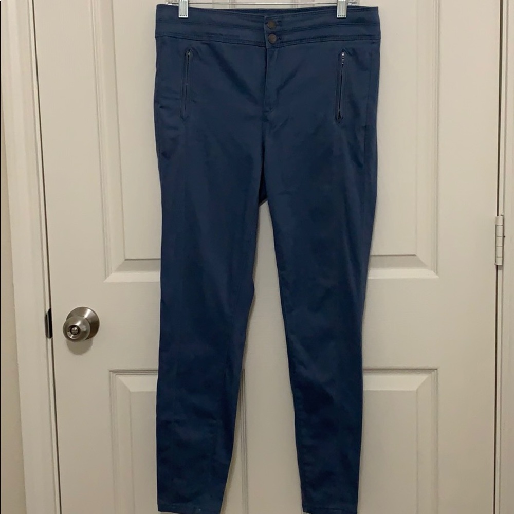 LOFT High waist sateen pant